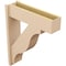 Ekena Millwork 7 1/2-in W x 26-in D x 32-in H Funston Block Rough Cedar Woodgrain TimberThane Outlooker, Primed Tan OUTUR075X26X32FST44RCPR - alternate 6